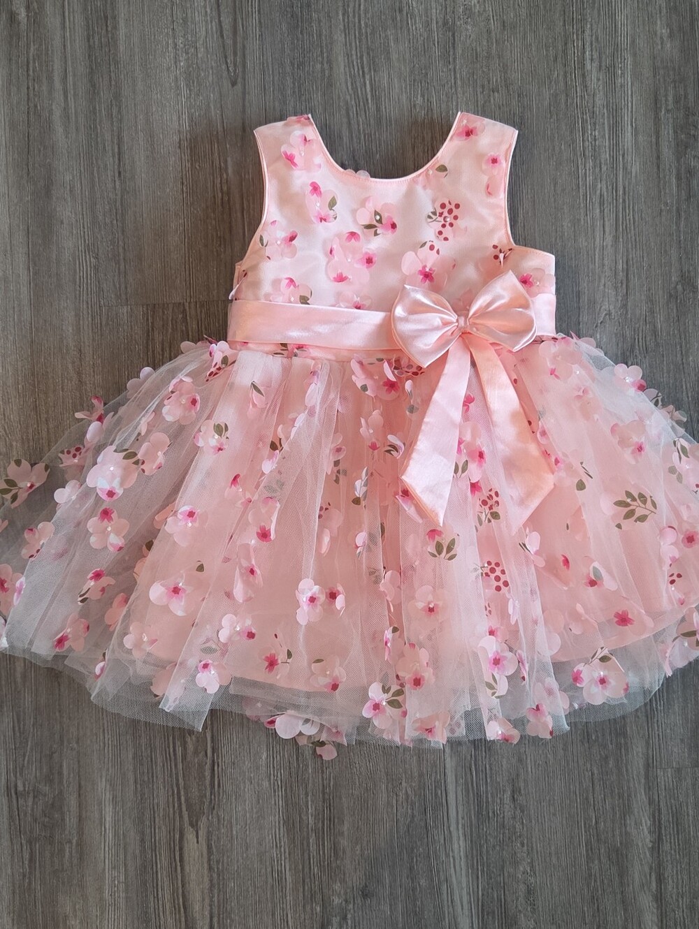 Mark & Mia  Toddler Girls Pink Floral Fit & Flare Dress Sz 12/18 Months